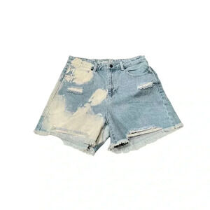 WOMEN’S ORGANIC BLUE DISTRESSED ACID WASH DENIM SHORTS•SIZE 31•NWT•